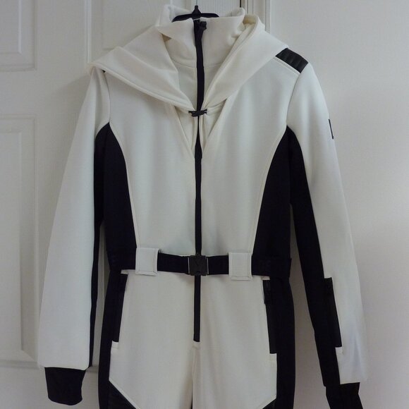 Mackage Elle Snow Fill Jumpsuit in Off White/Black - Picture 7 of 16